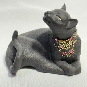 Lenox Sunshine Daydream Black Cat Multicolor‎ Jeweled Porcelain Figurine